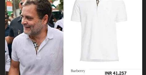 rahul gandhi wearing burberry t shirt|rahul and burberry shirt.